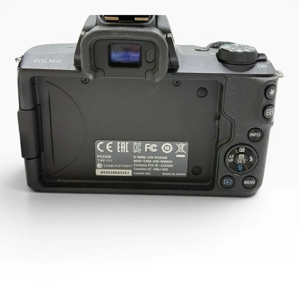 Canon EOS M50 Kit with 15-45mm Lens W Mic Memory Card